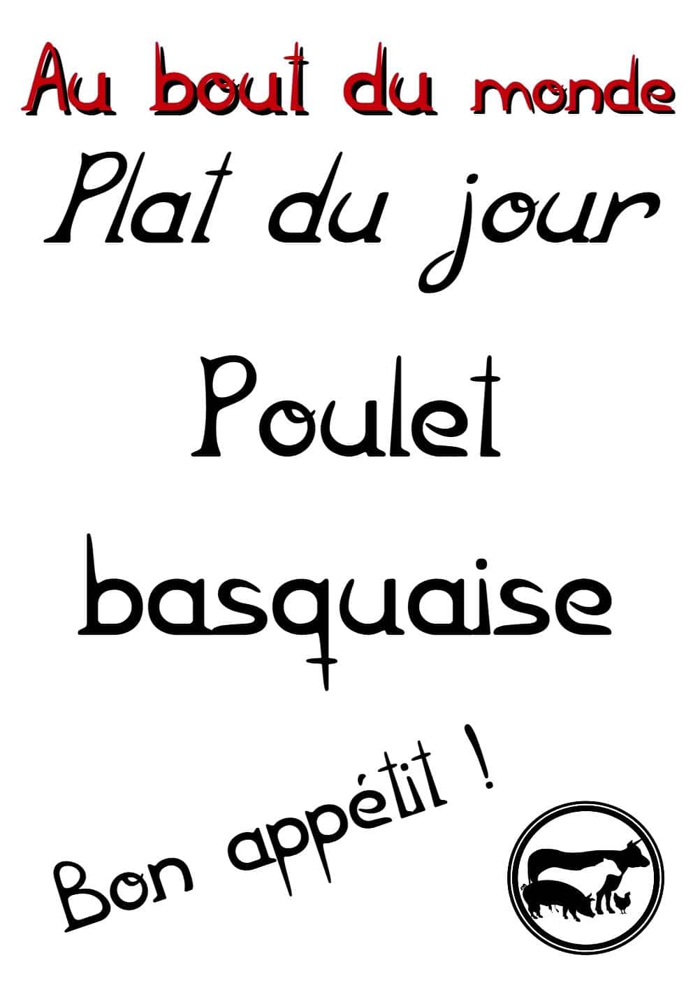 Plat du jour : Vendredi 26 avril