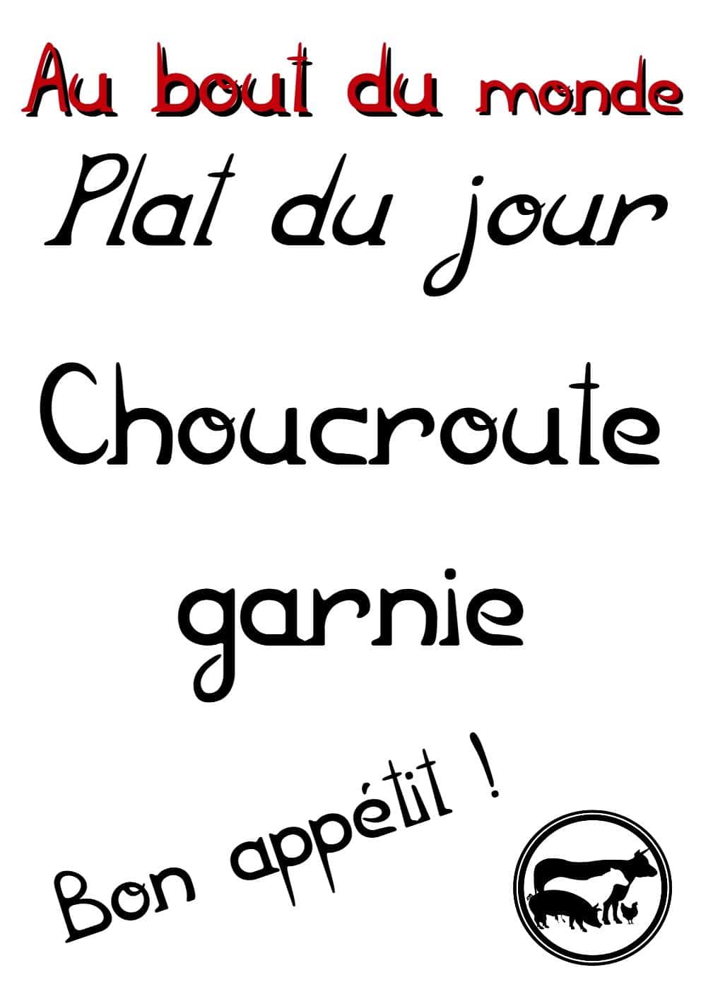 Plat du jour : Mercredi 22 mai