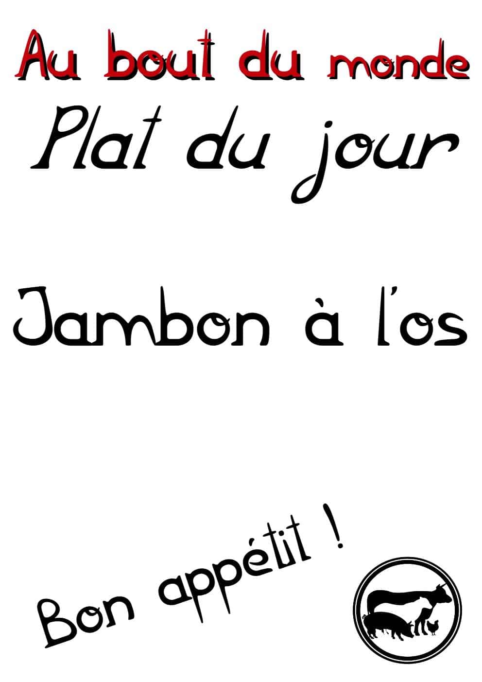Plat du jour : mardi 16 avril
