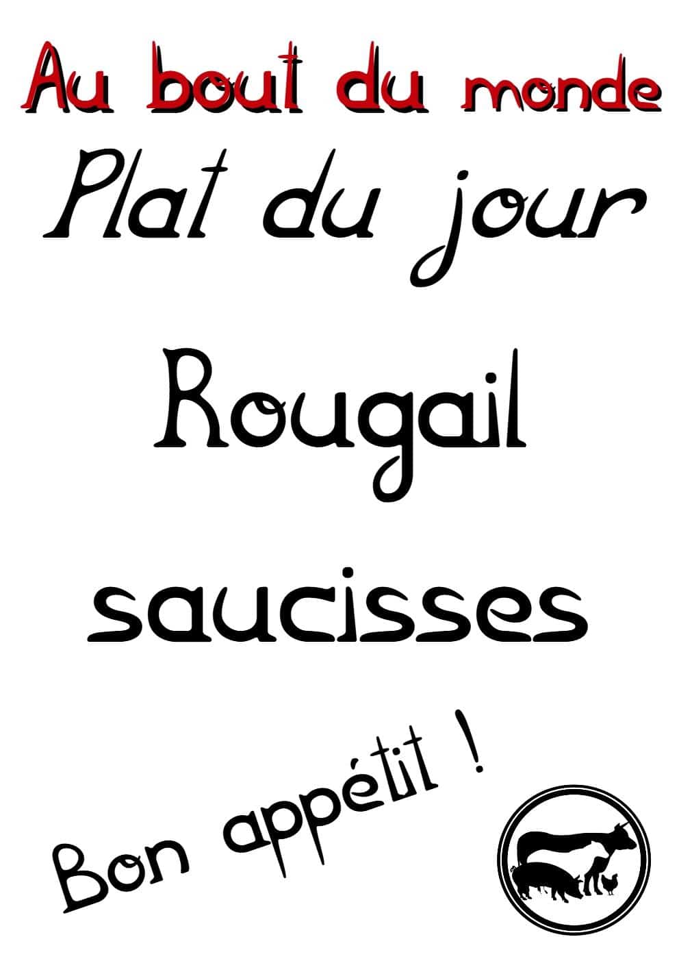 Plat du jour : Mardi 28 mai