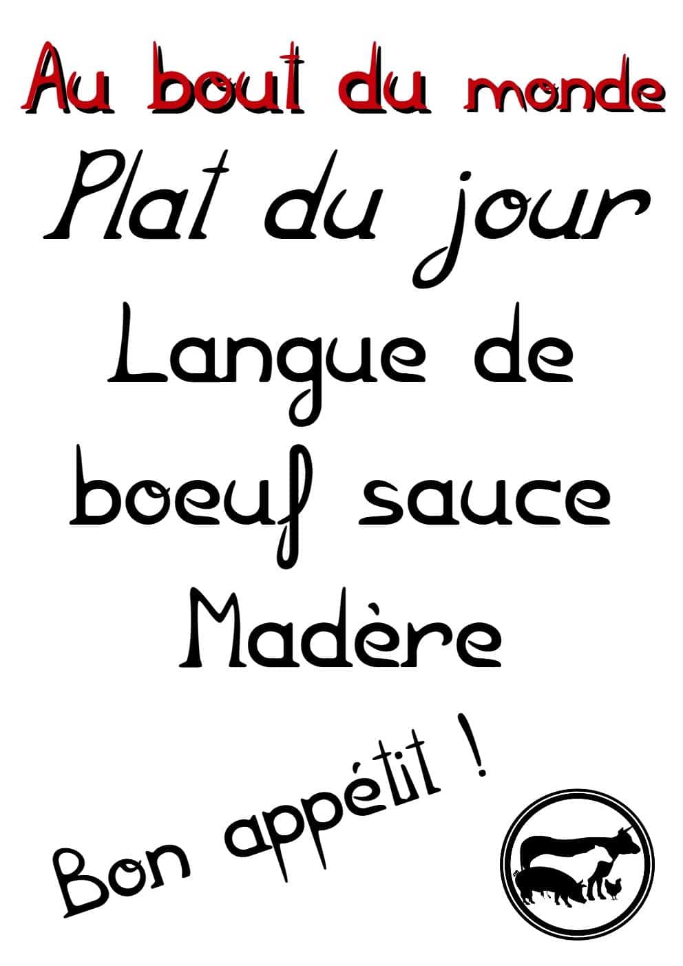 Plat du jour : vendredi 31 mai