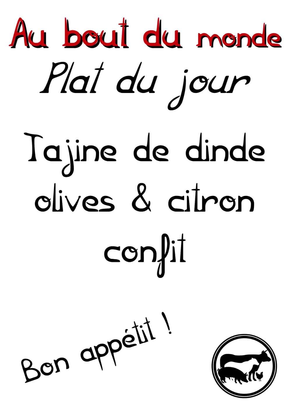 Plat du jour : mercredi 12 juin