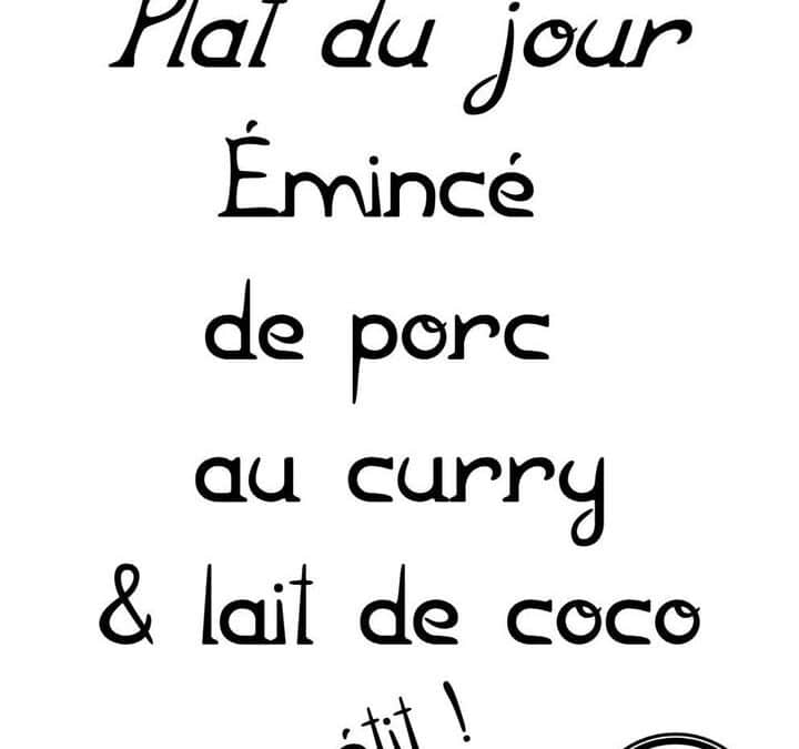 Plat du jour : Mercredi 5 février…