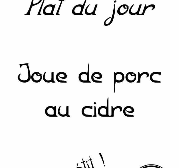 Plat du jour : vendredi 21 mars…