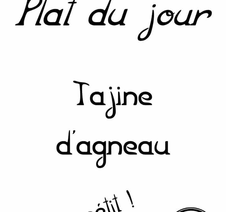 Plat du jour : Mardi 22 avril…