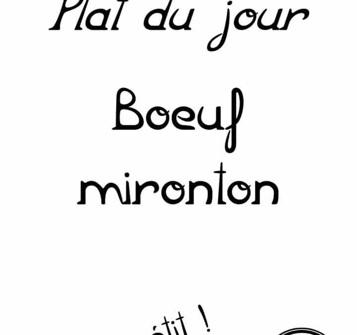 Plat du jour : Mercredi 23 avril…