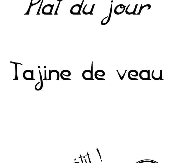 Plat du jour : Vendredi 11 avril…