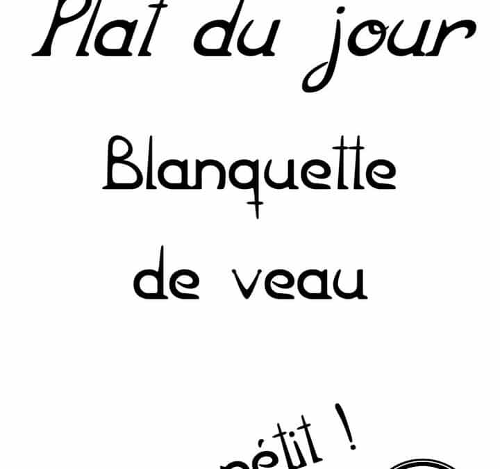 Plat du jour : Vendredi 20 juin…