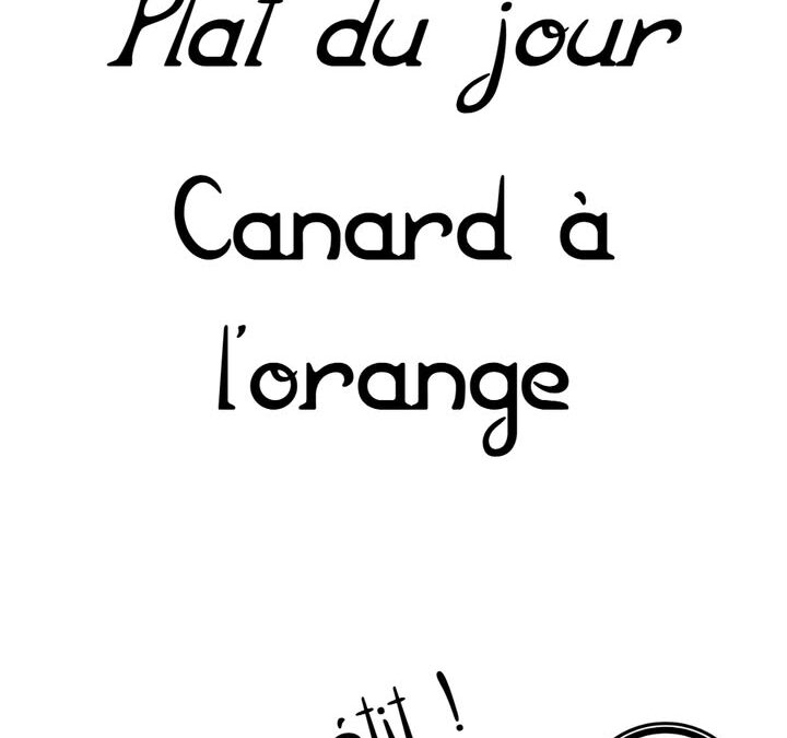 Plat du jour : Vendredi 27 juin…