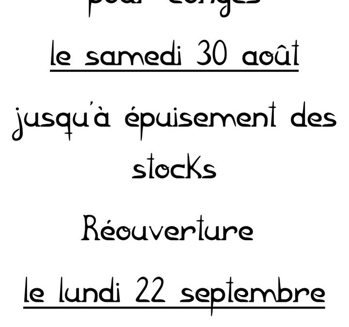 Congés en approche…