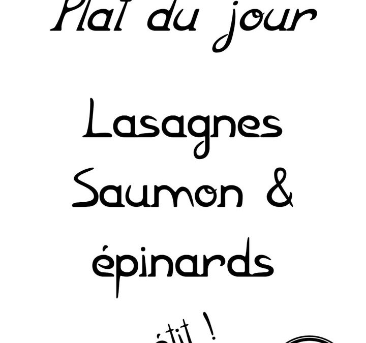 Plat du jour : Mercredi 26 novembre…