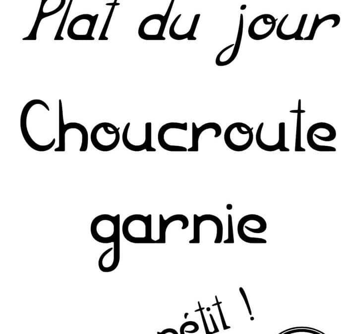 Plat du jour : Vendredi 14 novembre…