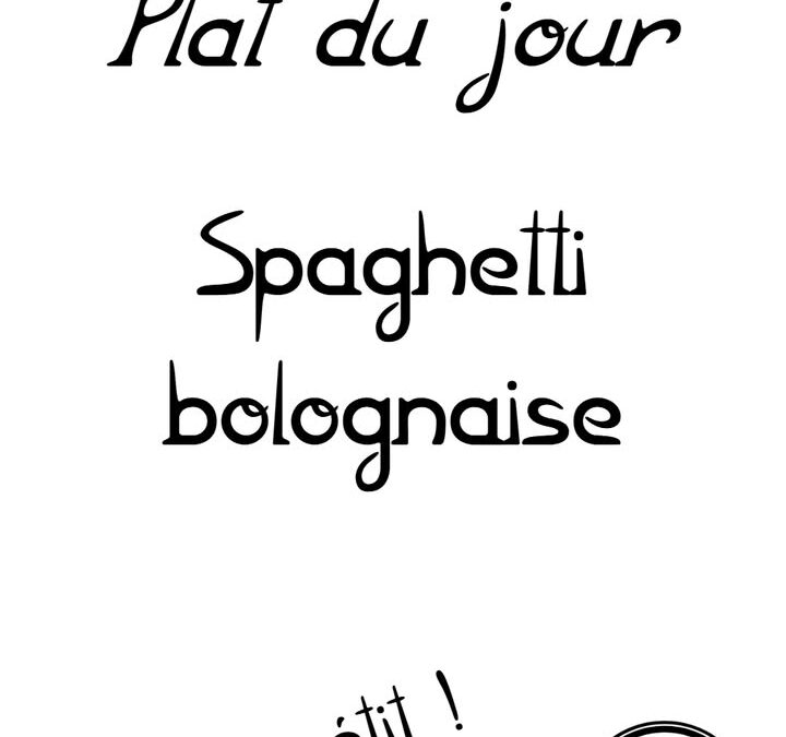 Plat du jour : Vendredi 7 novembre…