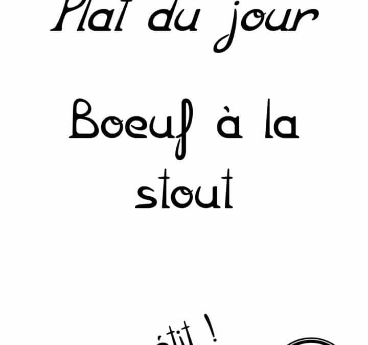 Plat du jour : Lundi 1er décembre…