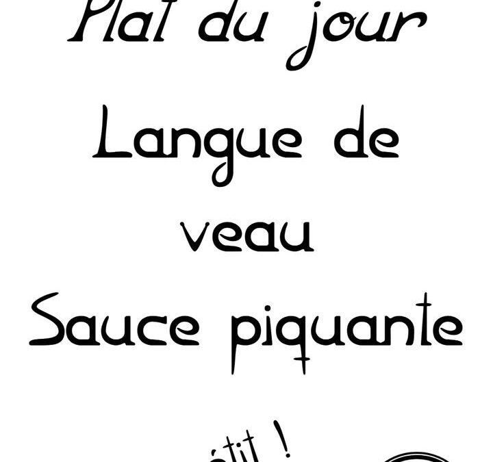 Plat du jour : Vendredi 12 décembre…
