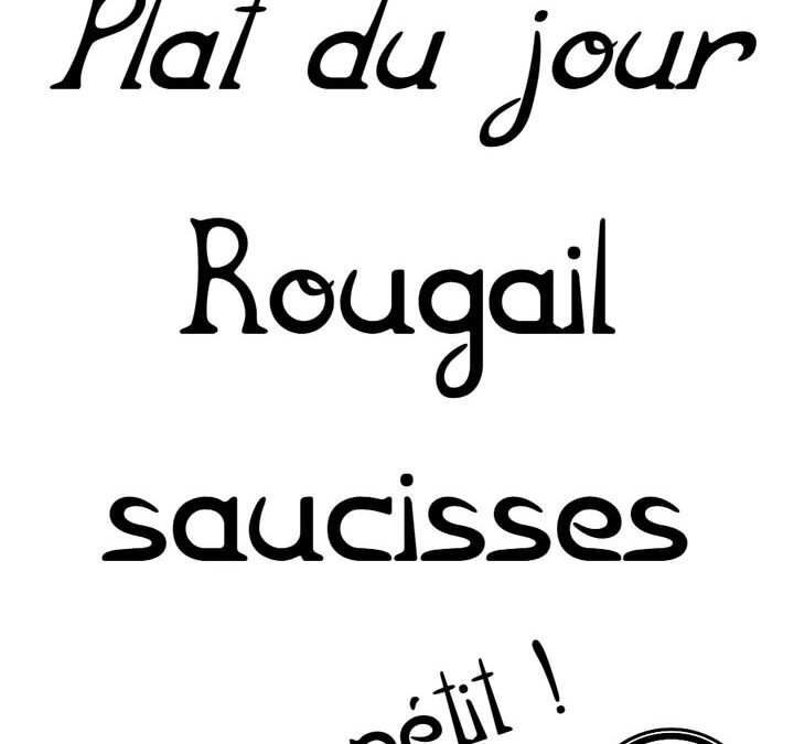 Plat du jour : Vendredi 5 décembre…