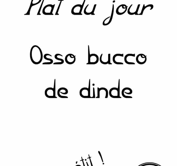 Plat du jour : Vendredi 13 mars…