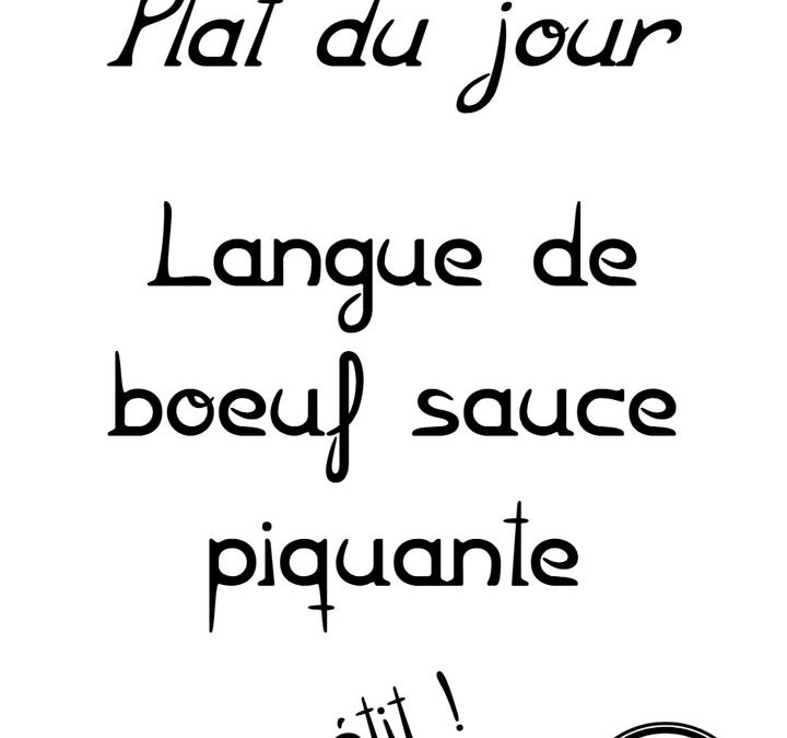 Plat du jour : Vendredi 5 juin…